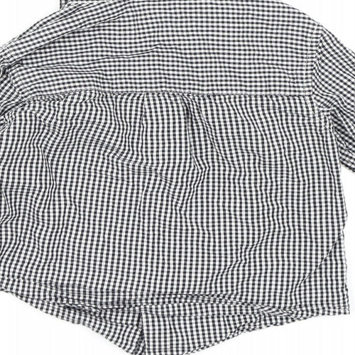NEXT Boys Black Check  Basic Button-Up Size 2-3 Years