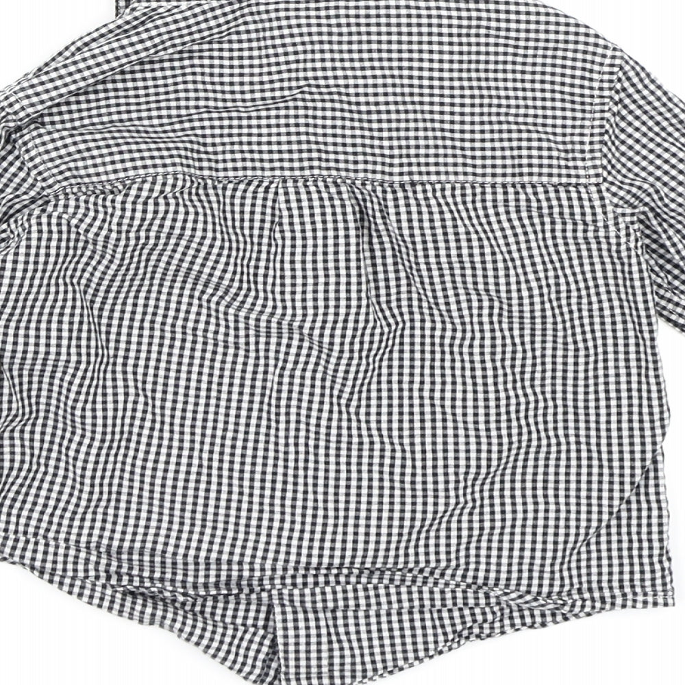 NEXT Boys Black Check  Basic Button-Up Size 2-3 Years