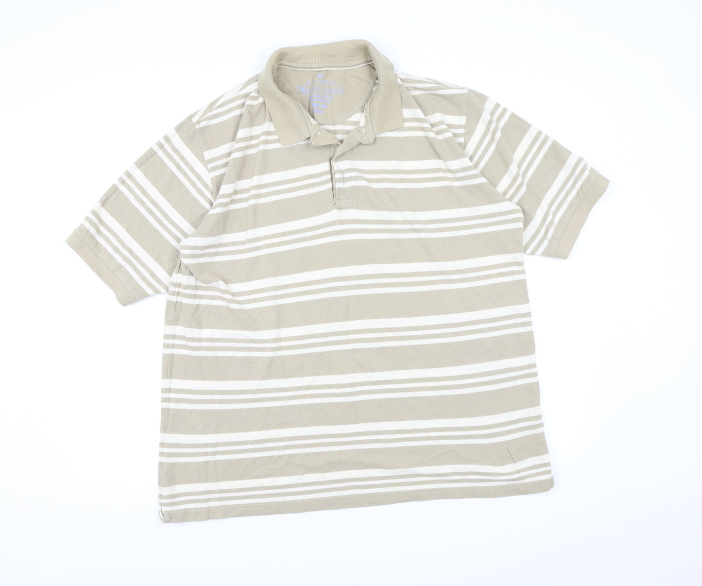 Blue Harbour Mens Brown Striped   Polo Size 2XL