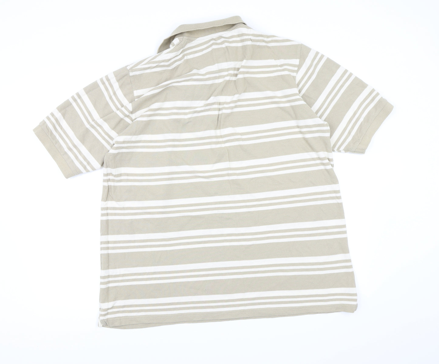 Blue Harbour Mens Brown Striped   Polo Size 2XL