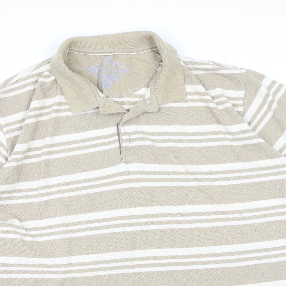 Blue Harbour Mens Brown Striped   Polo Size 2XL