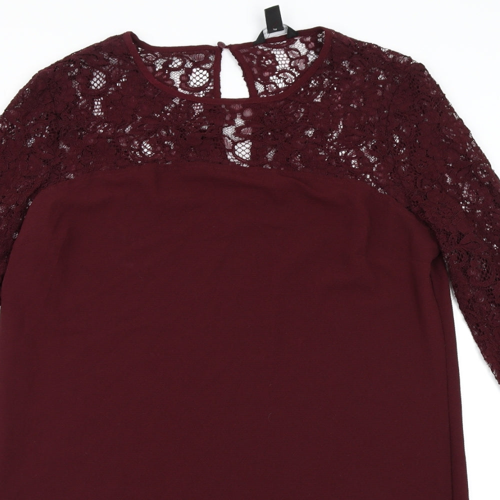 New Look Womens Purple  Lace A-Line  Size 14