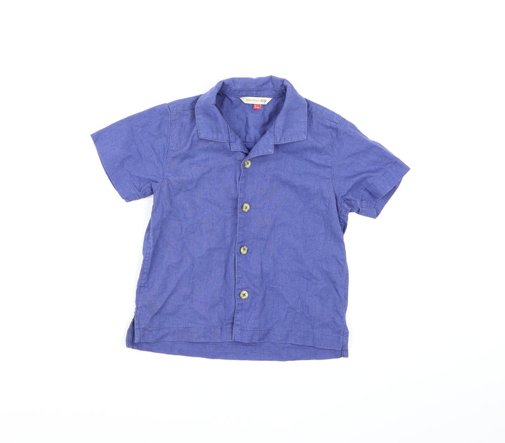 John Lewis Boys Blue Basic Button-Up Size 2 Years