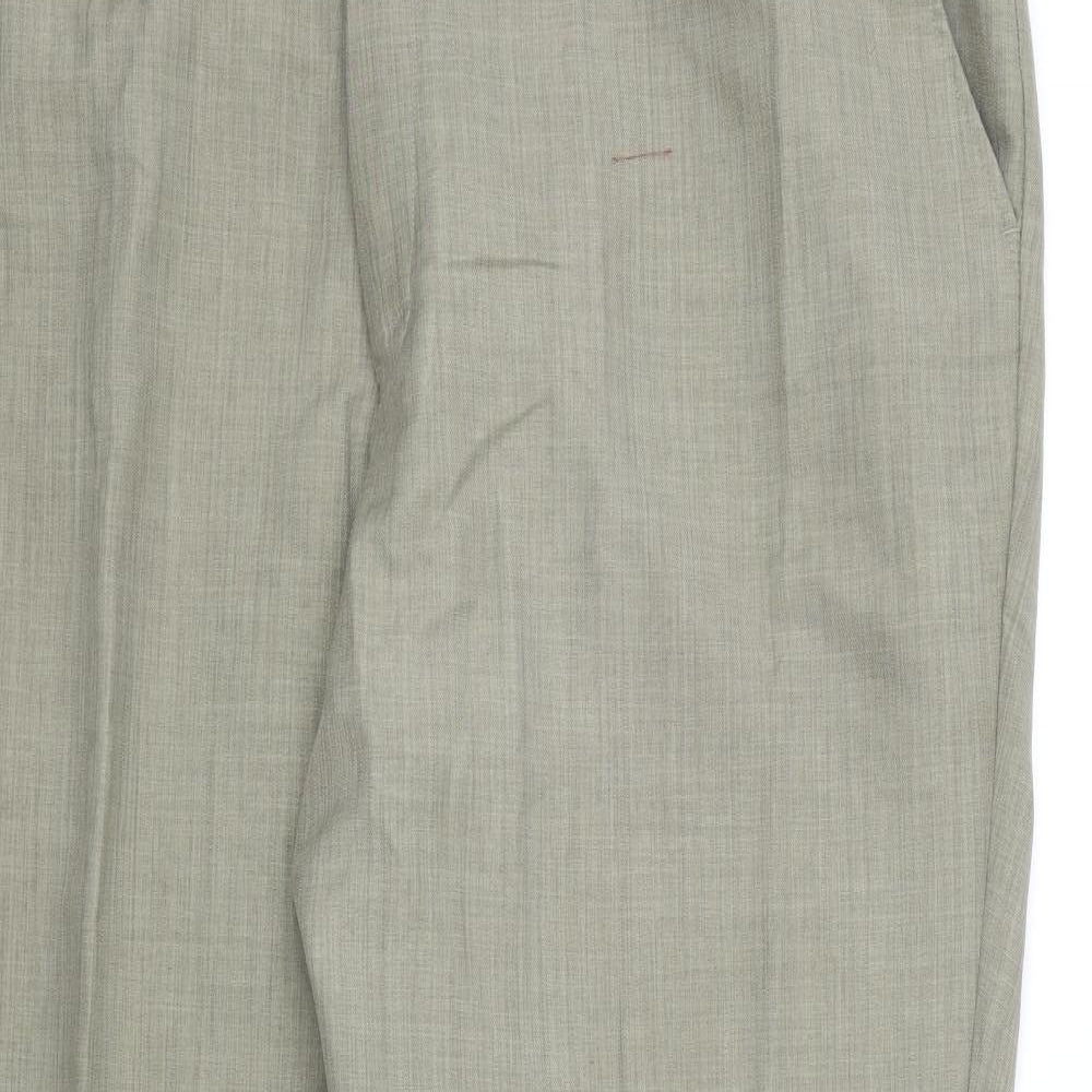 Black Label Mens Grey  Rayon Dress Pants Trousers  L29 in