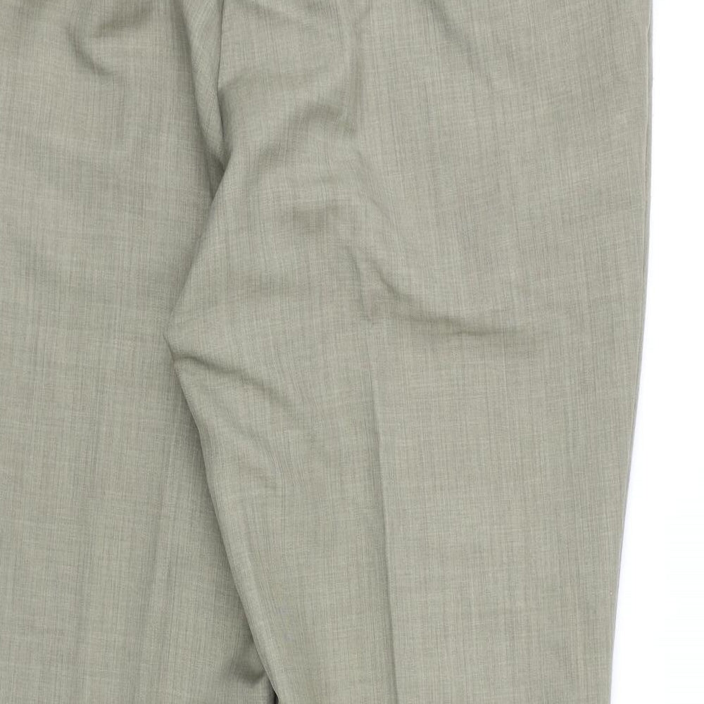 Black Label Mens Grey  Rayon Dress Pants Trousers  L29 in