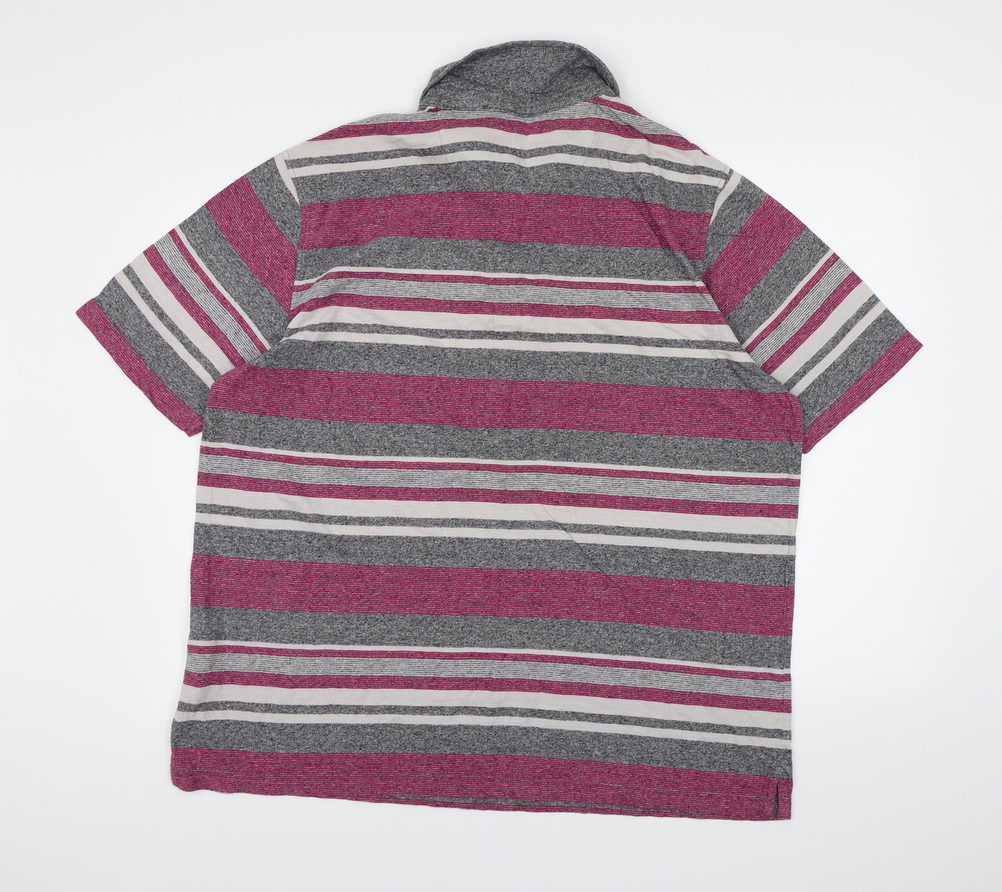 Marks and Spencer Mens Purple Striped   Polo Size XL