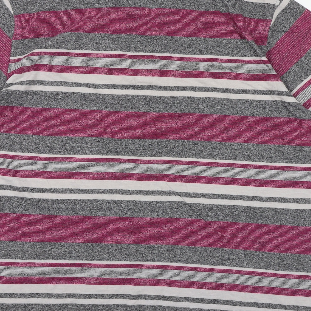 Marks and Spencer Mens Purple Striped   Polo Size XL