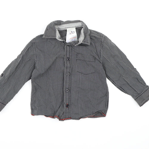 Urban Rascals Boys Grey Striped  Basic Button-Up Size 2-3 Years