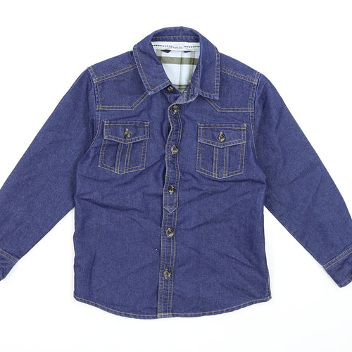 George Boys Blue  Denim Basic Button-Up Size 4-5 Years
