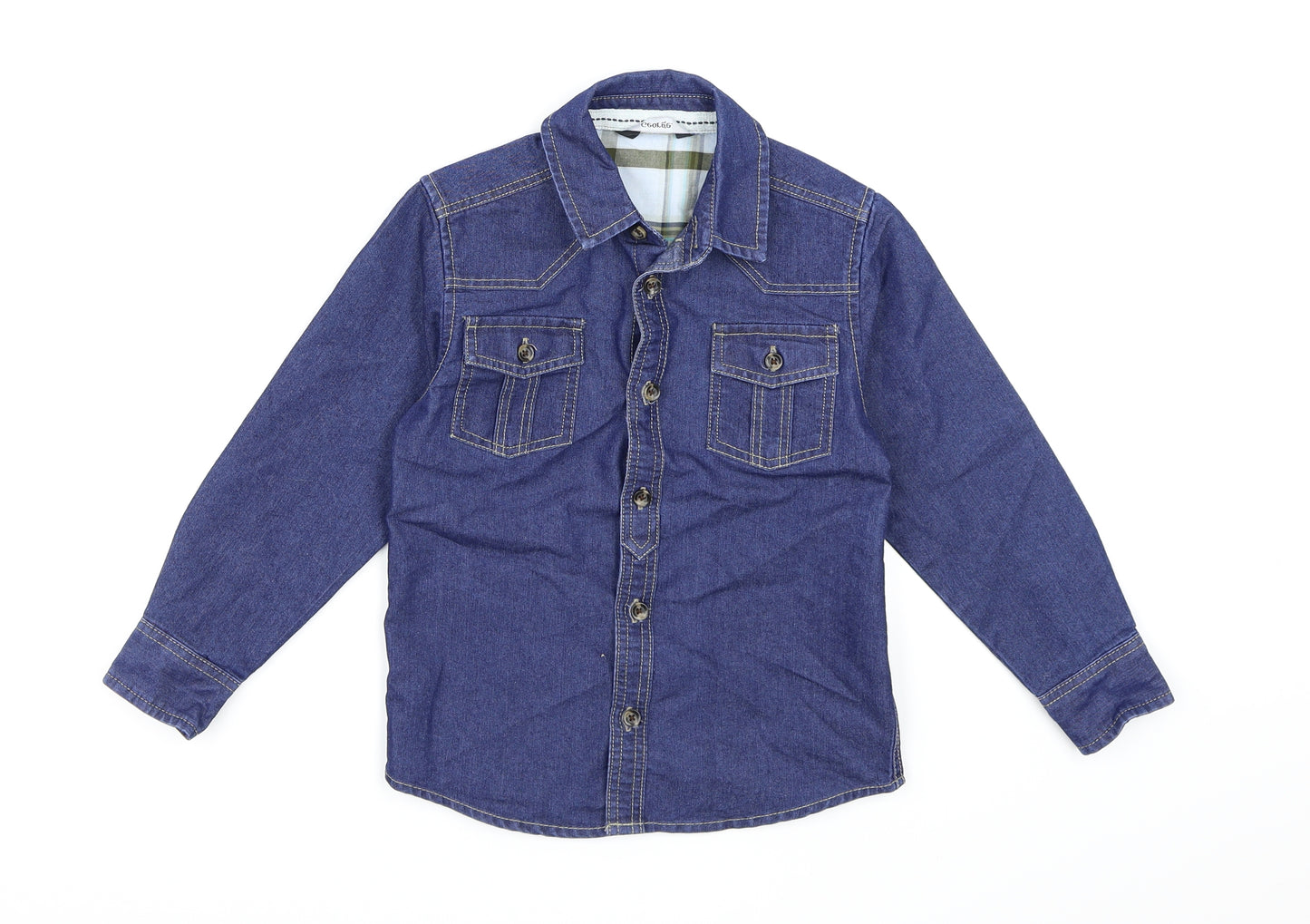 George Boys Blue  Denim Basic Button-Up Size 4-5 Years