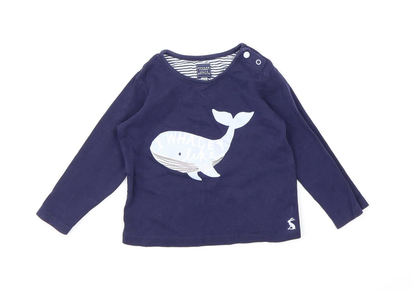 Joules Boys Blue  Jersey Basic T-Shirt Size 12-18 Months