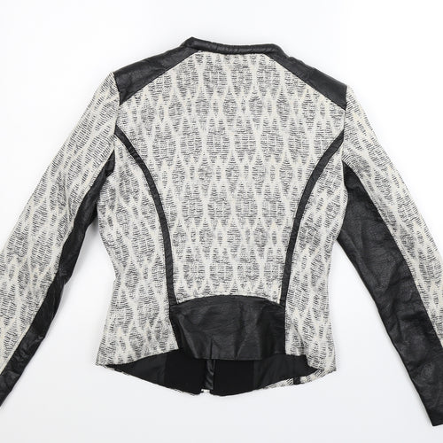 H&M Womens Multicoloured Geometric  Jacket Blazer Size 10