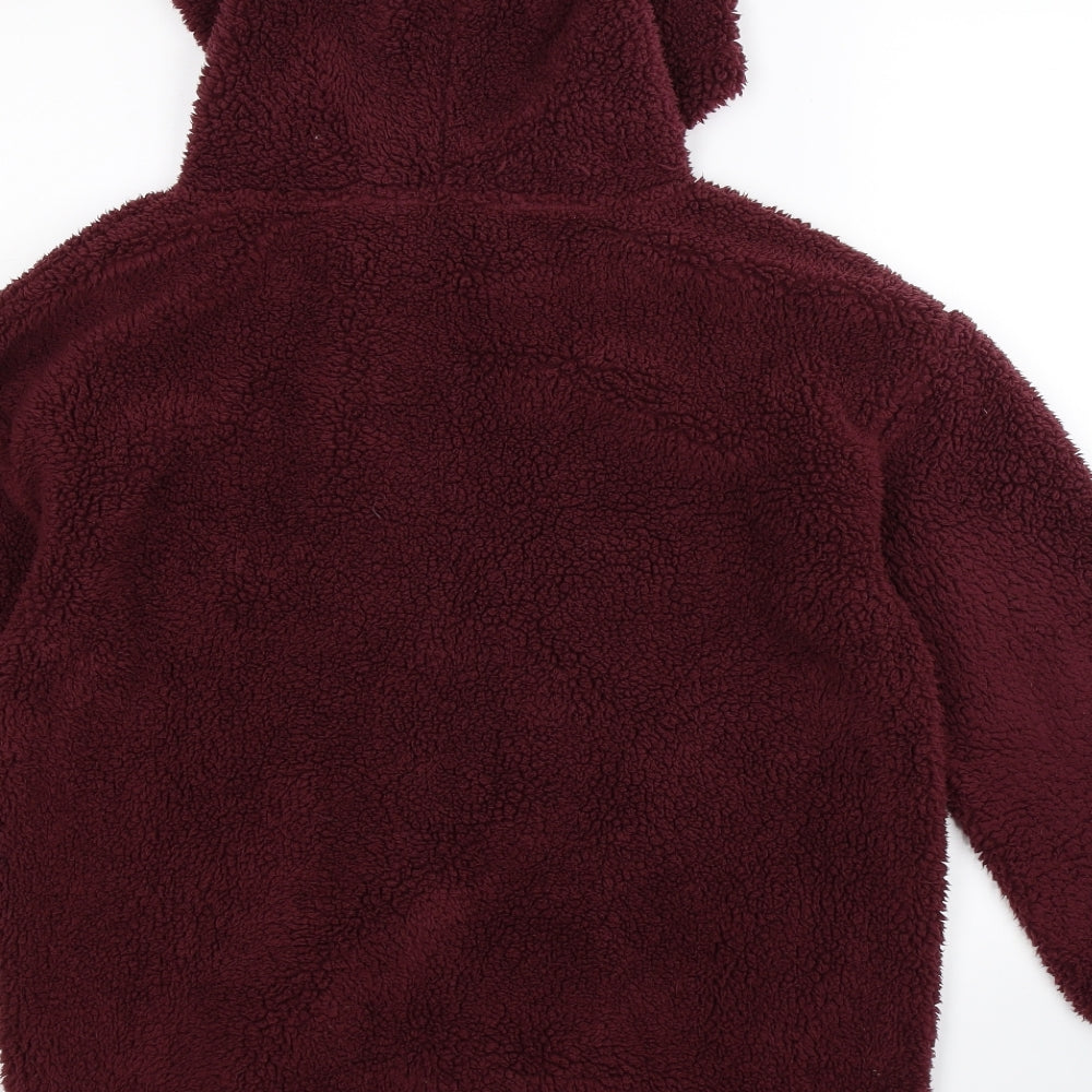 George Mens Brown  Fleece Pullover Hoodie Size S