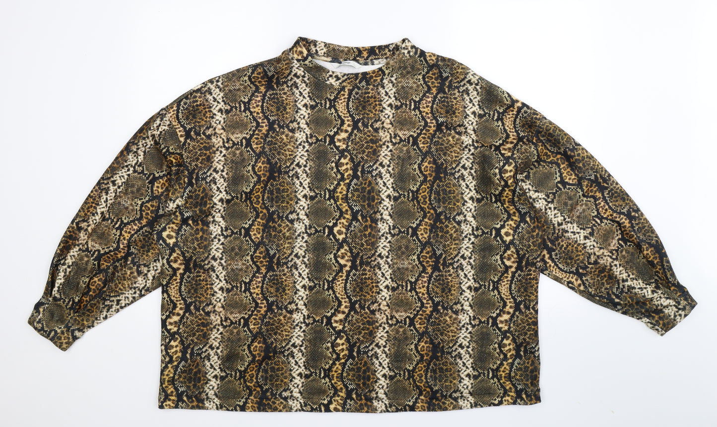 George Womens Multicoloured Animal Print  Pullover Sweatshirt Size XL