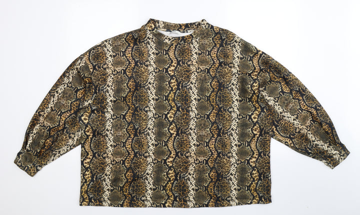 George Womens Multicoloured Animal Print  Pullover Sweatshirt Size XL