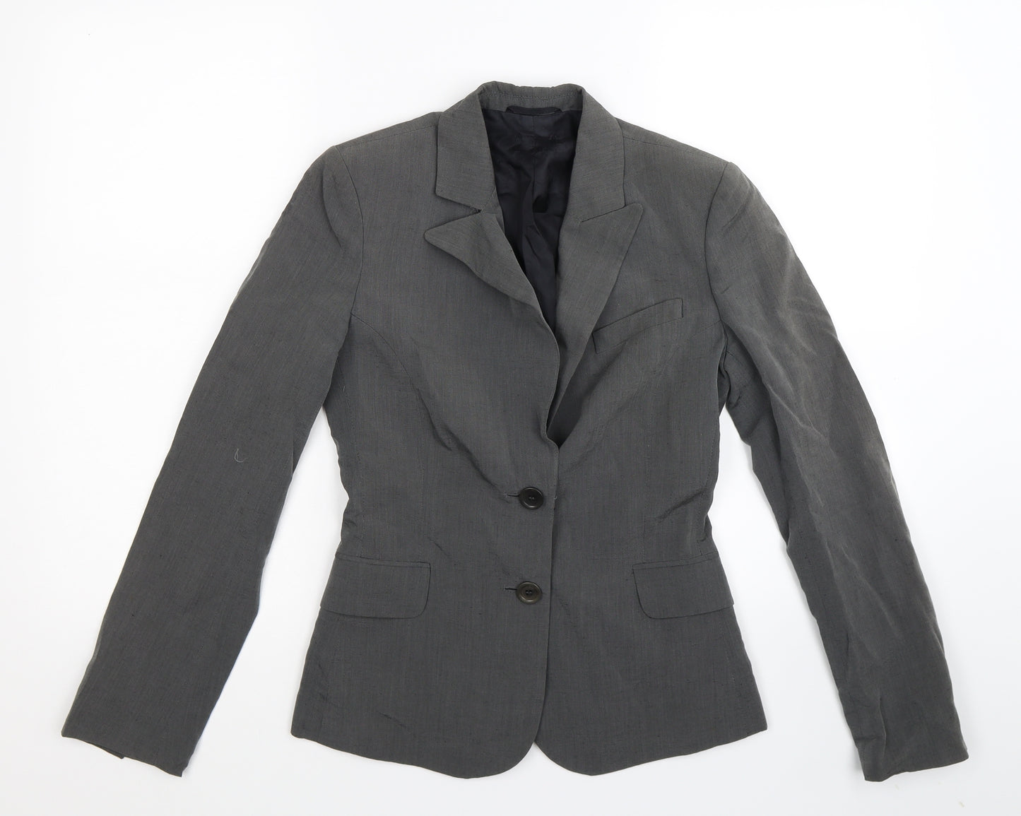 Preworn Womens Grey   Jacket Suit Jacket Size 10