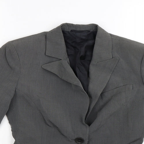 Preworn Womens Grey   Jacket Suit Jacket Size 10