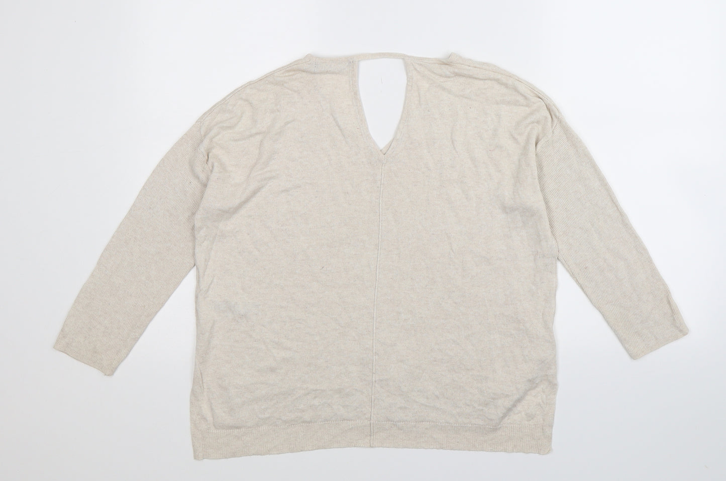 Marks and Spencer Womens Beige  Knit Pullover Jumper Size 12