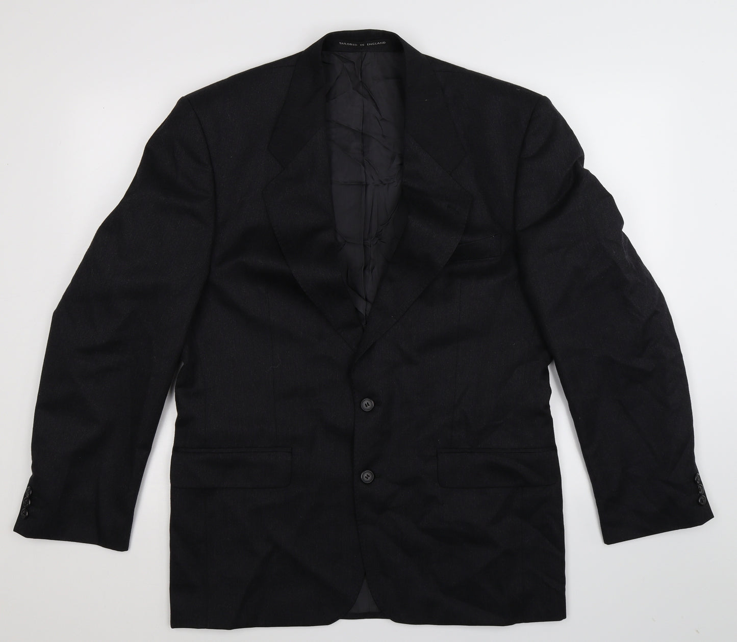 The Label Mens Black Striped  Jacket Suit Jacket Size 40