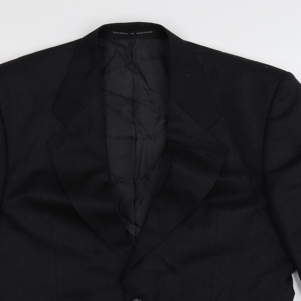 The Label Mens Black Striped  Jacket Suit Jacket Size 40