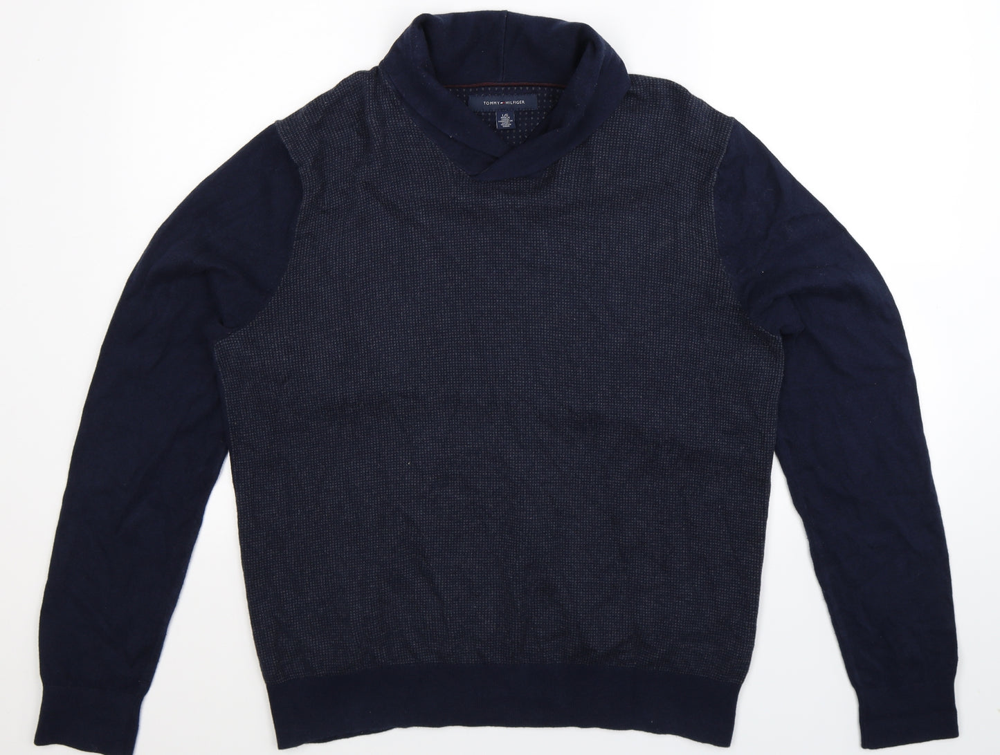 Tommy Hilfiger Mens Blue  Knit Pullover Jumper Size L
