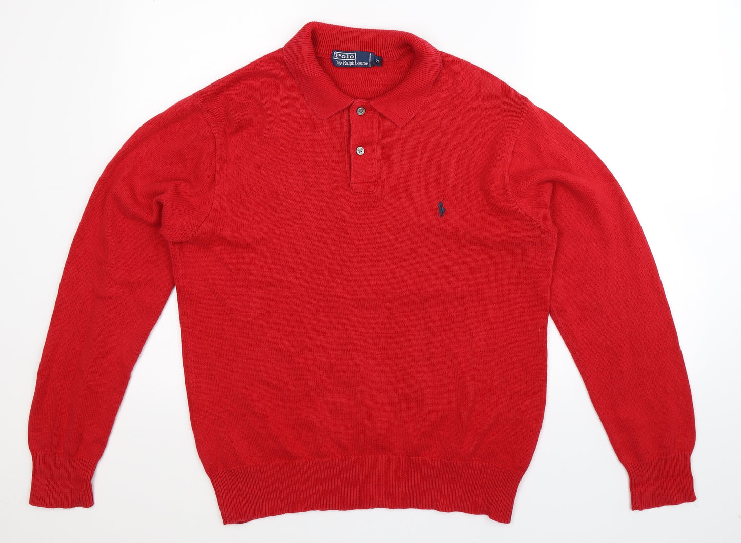Polo Ralph Lauren Mens Red  Knit Pullover Jumper Size M