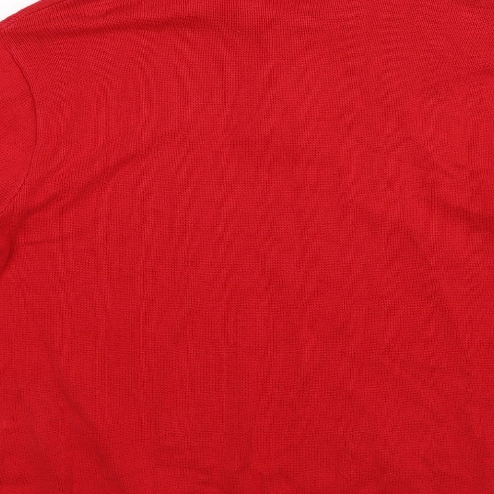 Polo Ralph Lauren Mens Red  Knit Pullover Jumper Size M