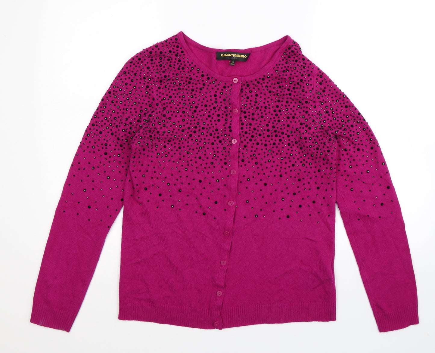 Clements Ribeiro Womens Pink  Knit Cardigan Jumper Size 12