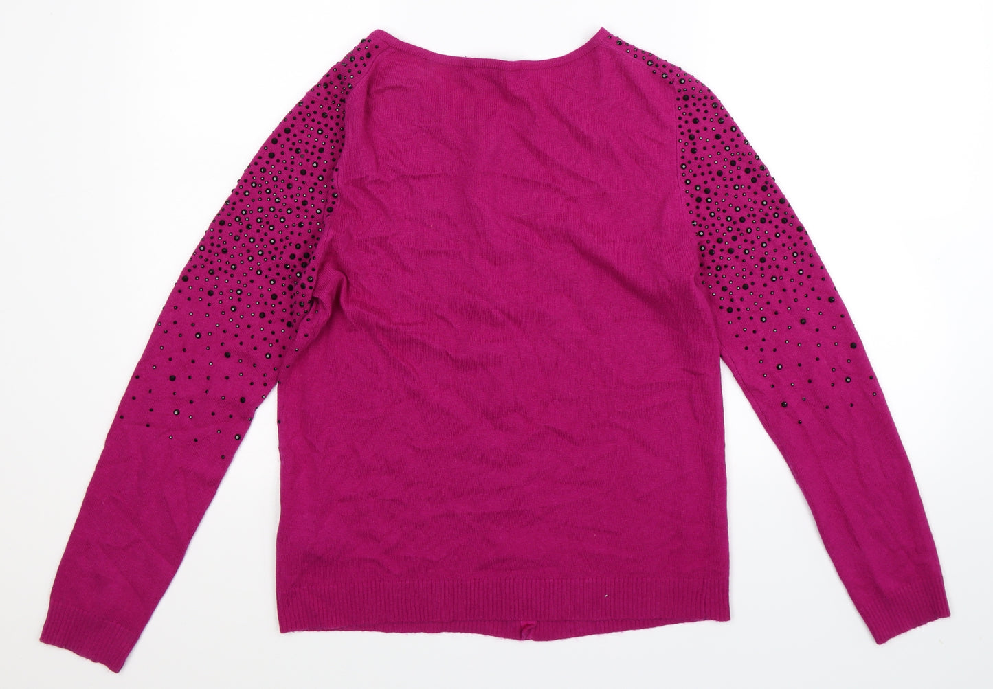 Clements Ribeiro Womens Pink  Knit Cardigan Jumper Size 12