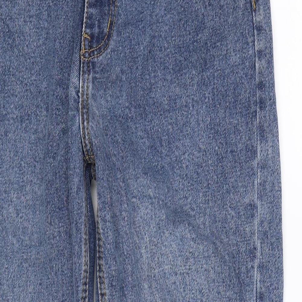 PRETTYLITTLETHING Womens Blue  Denim Mom Jeans Size 10 L30 in