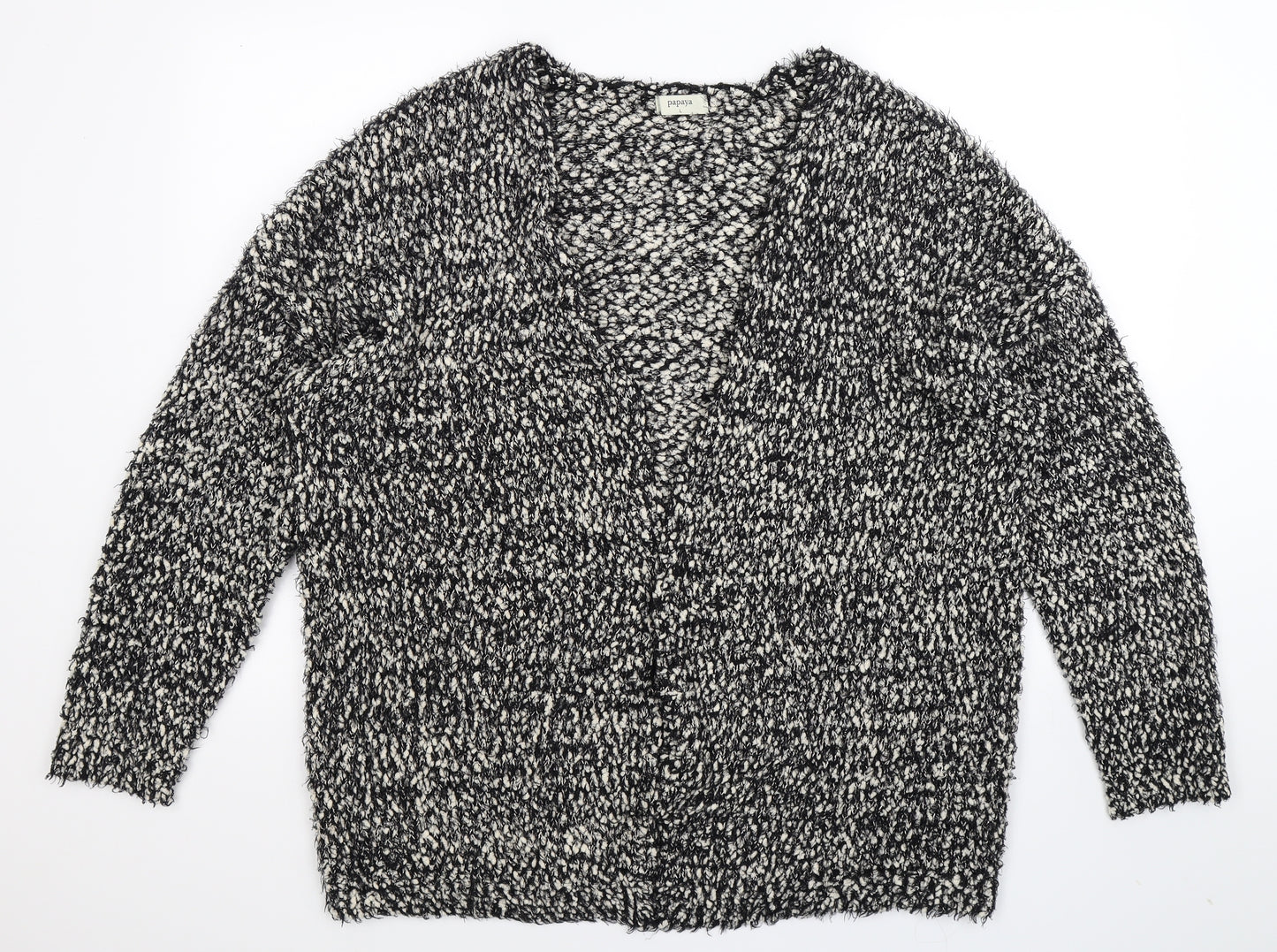 Papaya Womens Multicoloured  Knit Cardigan Jumper Size L
