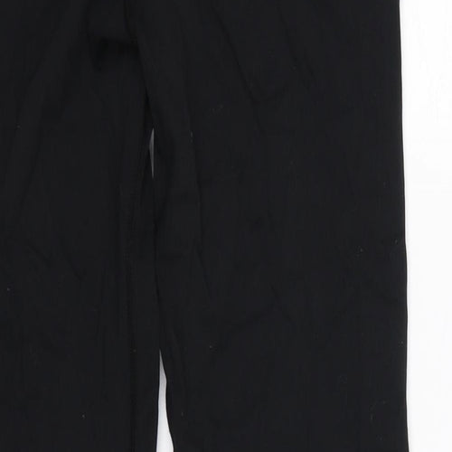 PRETTYLITTLETHING Womens Black   Compression Leggings Size 8 L22 in - Crop