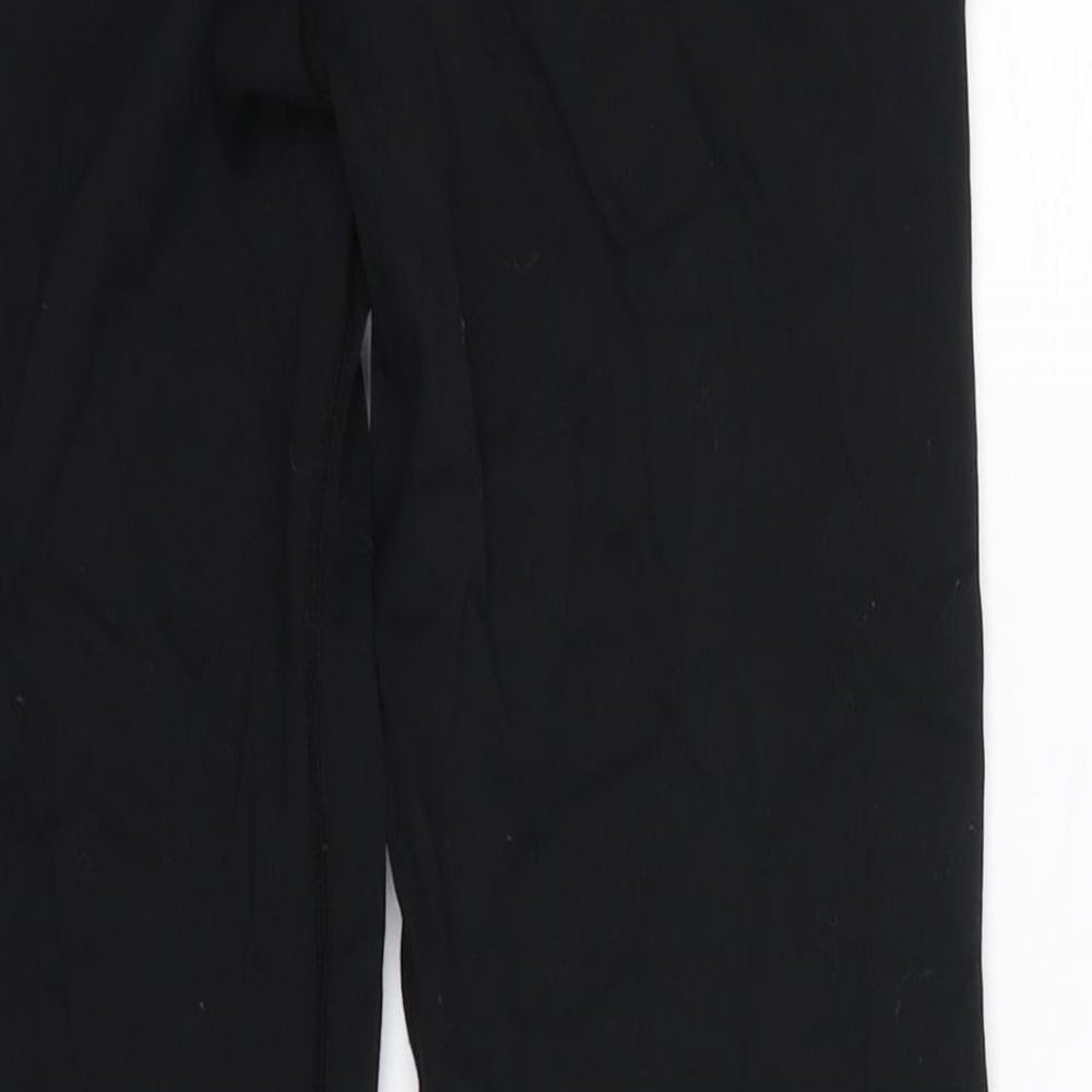 PRETTYLITTLETHING Womens Black   Compression Leggings Size 8 L22 in - Crop