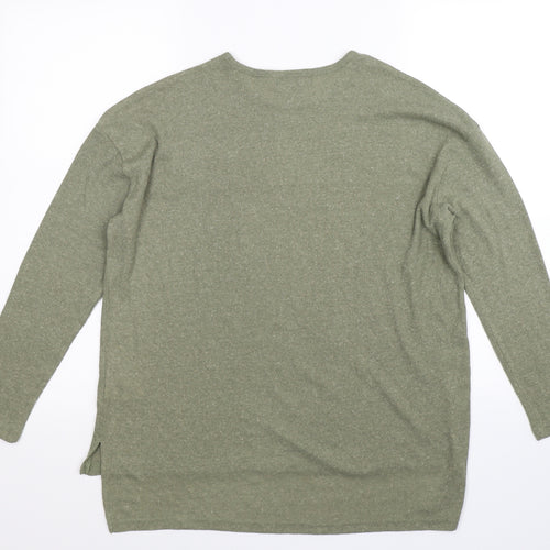 Primark Womens Green  Knit Pullover Jumper Size 8  - Oversized