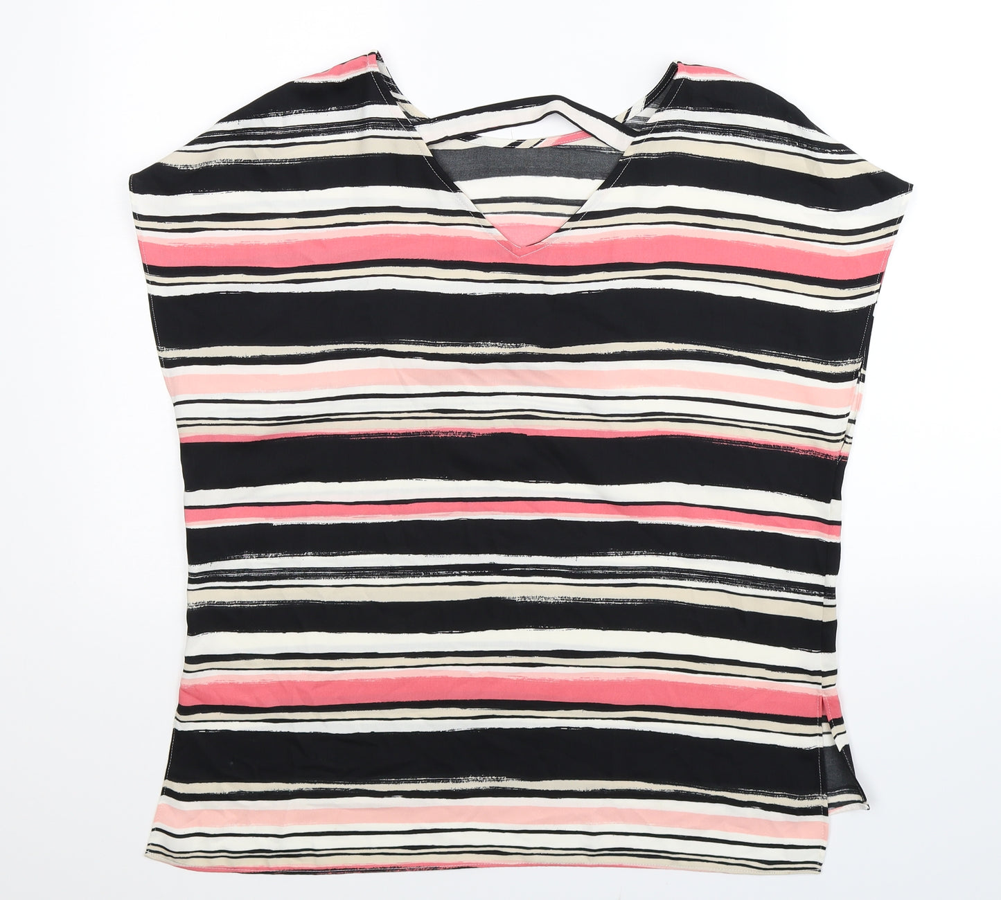 Debenhams Womens Multicoloured Striped  Basic Blouse Size 12