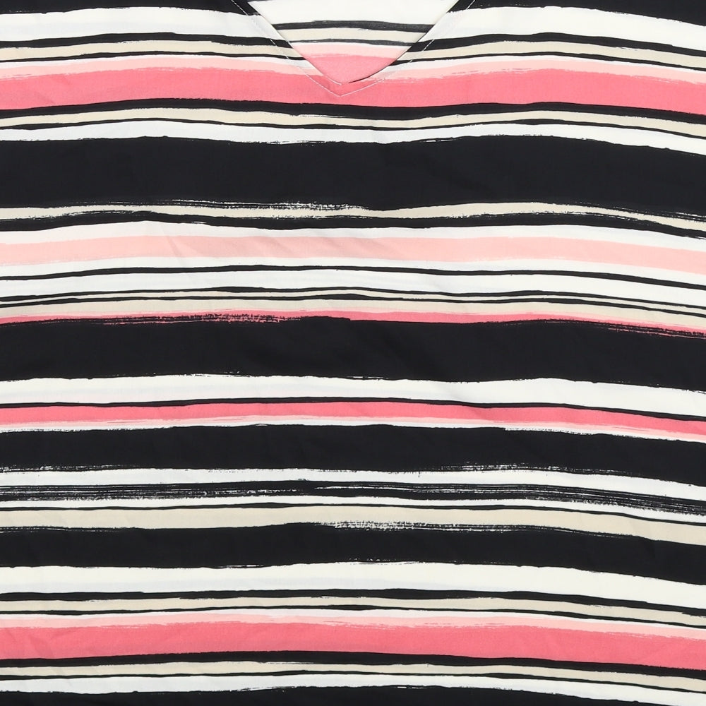 Debenhams Womens Multicoloured Striped  Basic Blouse Size 12