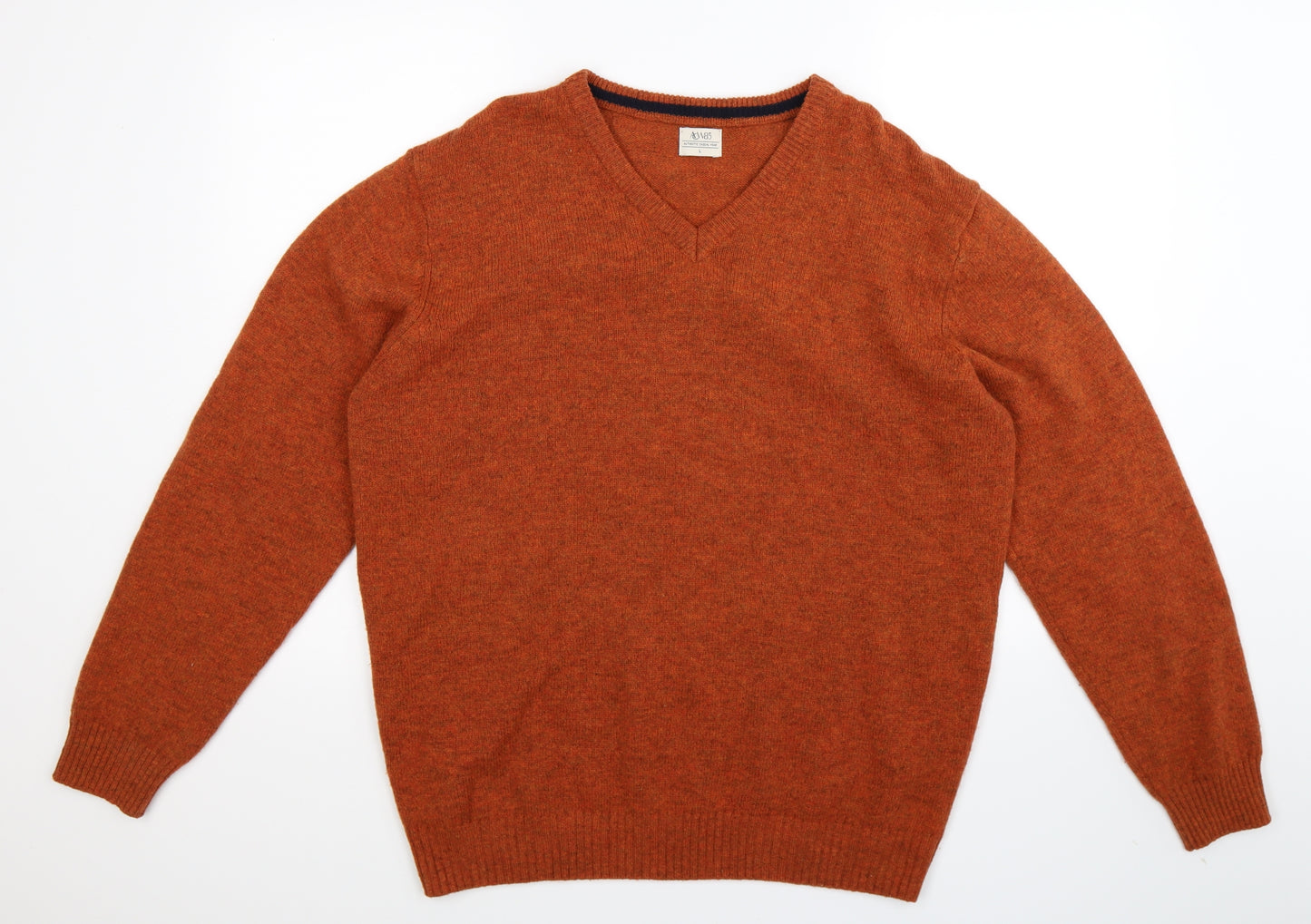 ACW85 Mens Brown  Knit Pullover Jumper Size L