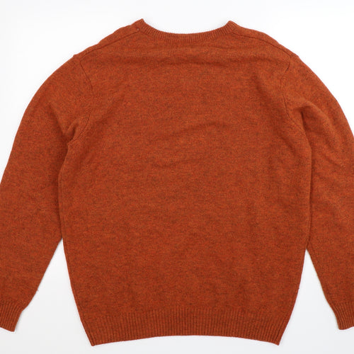 ACW85 Mens Brown  Knit Pullover Jumper Size L