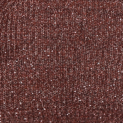 M&Co Womens Brown  Knit Pullover Jumper Size M