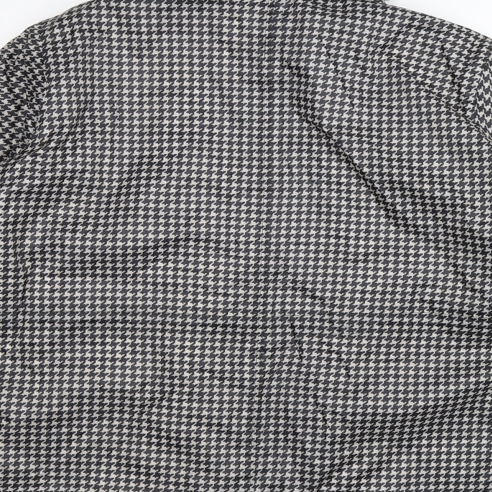 Cotton Traders Womens Multicoloured Houndstooth  Rain Coat Coat Size 26