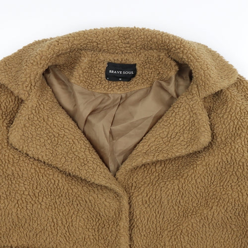 Brave Soul Womens Beige  Fleece Jacket  Size 10