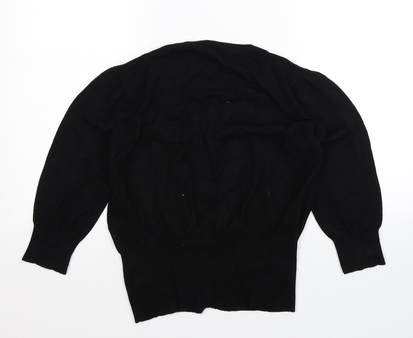 TU Womens Black  Knit Cardigan Jumper Size 16