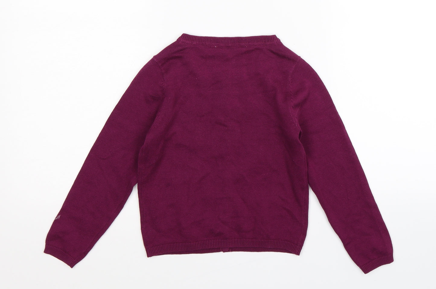 George Boys Purple  Knit Cardigan Jumper Size 4-5 Years