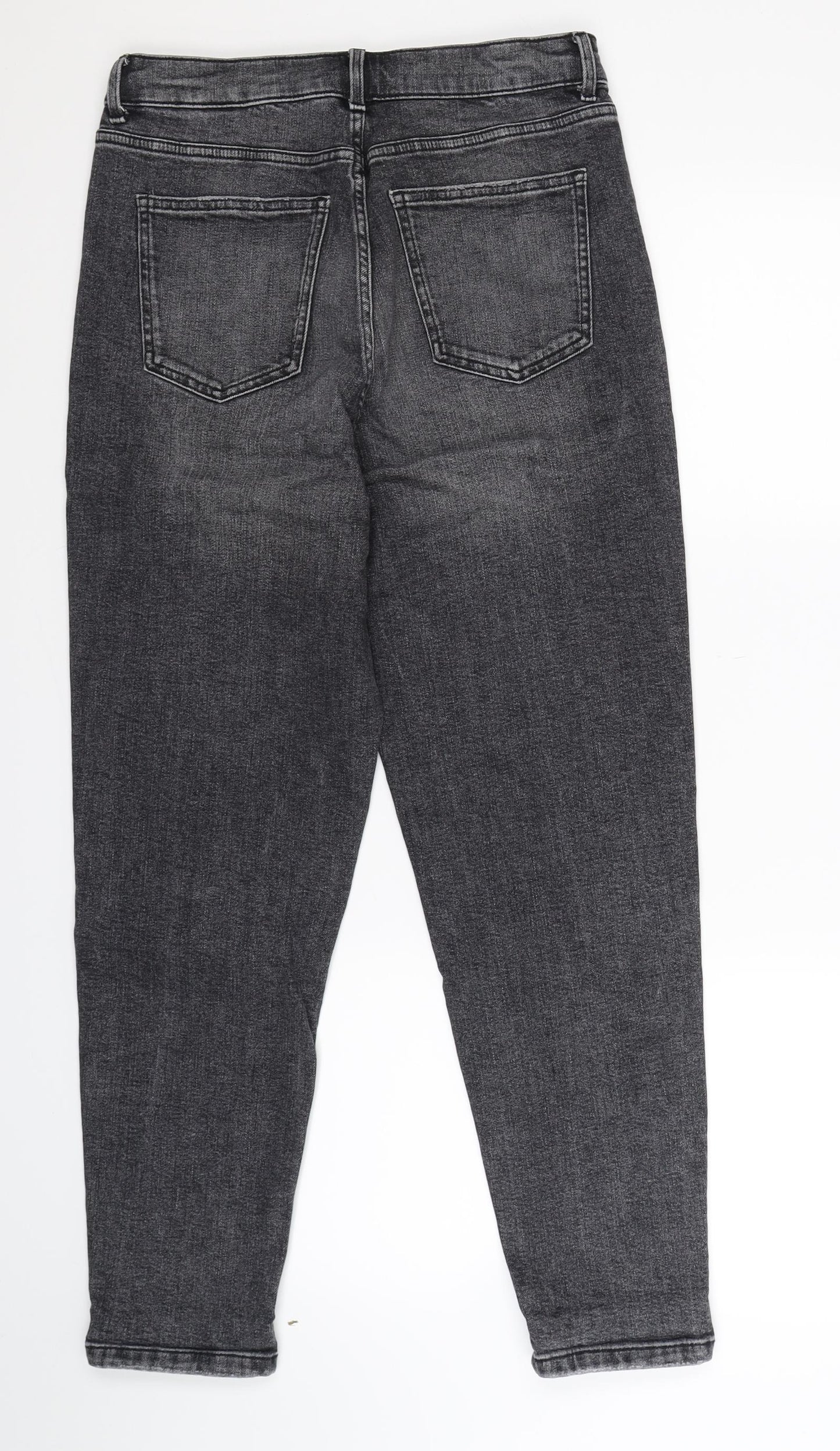 Marks and Spencer Womens Grey  Denim Mom Jeans Size 10 L27 in