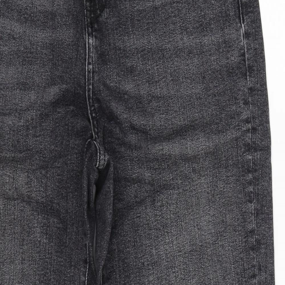 Marks and Spencer Womens Grey  Denim Mom Jeans Size 10 L27 in