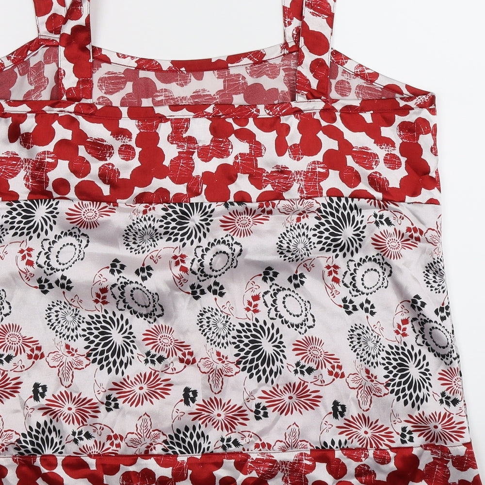 Debenhams Womens Multicoloured Floral  Basic Tank Size 16