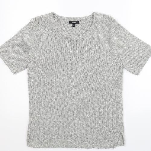 Papaya Womens Grey  Knit Pullover Jumper Size 12