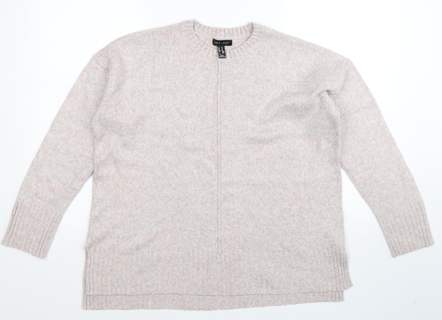 New Look Womens Grey  Knit Pullover Jumper Size M