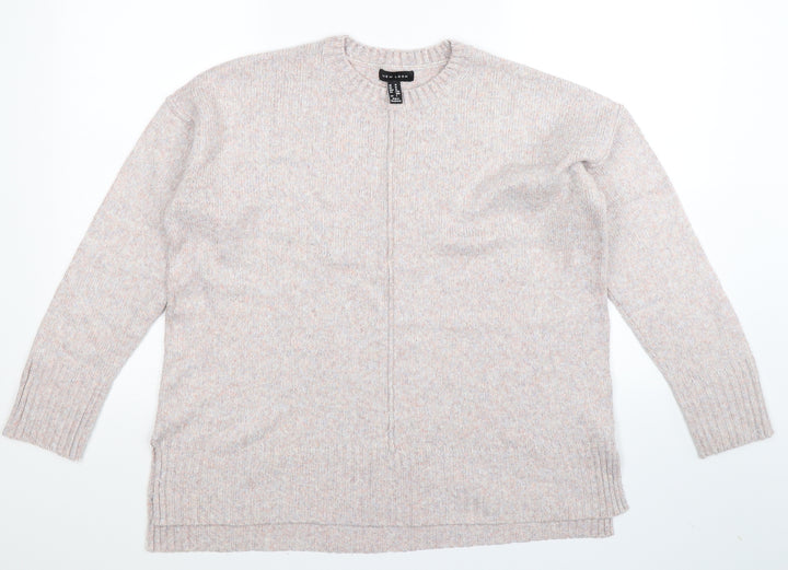 New Look Womens Grey  Knit Pullover Jumper Size M