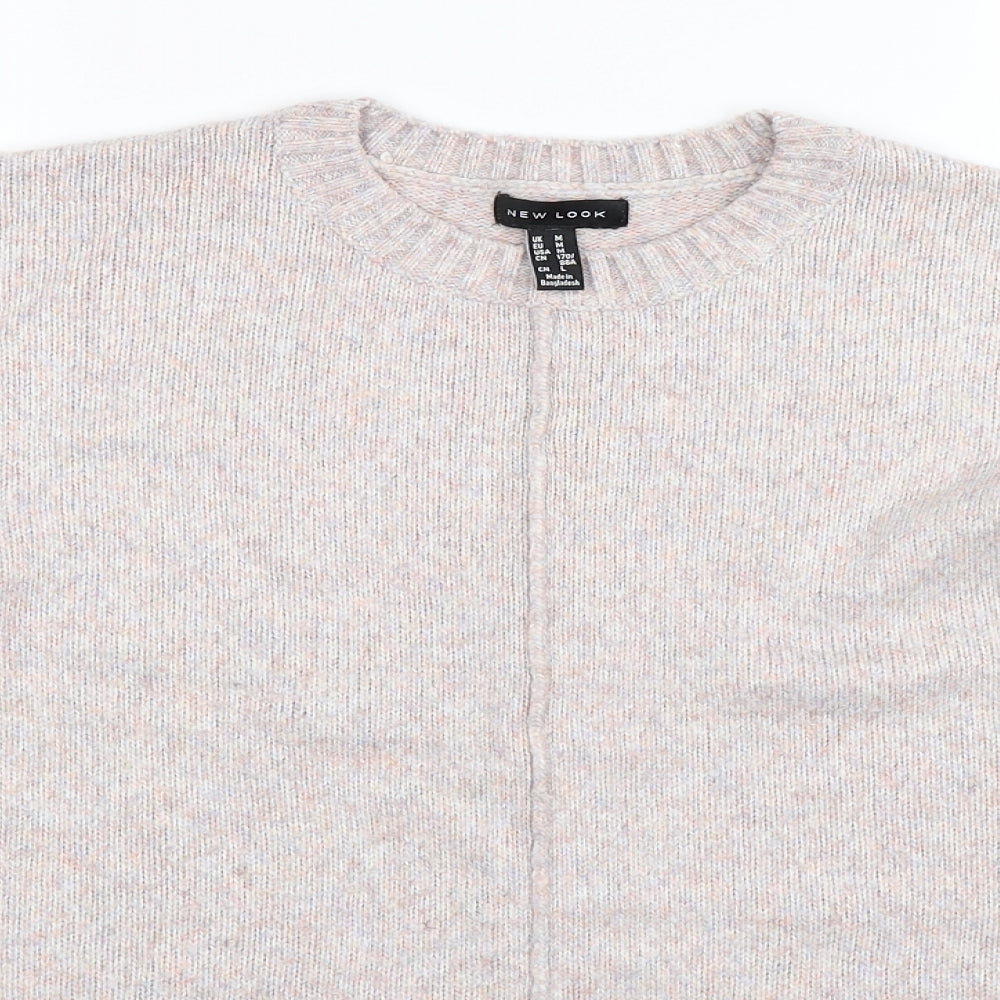 New Look Womens Grey  Knit Pullover Jumper Size M